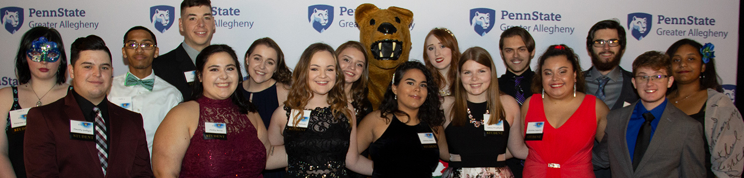 A group of students attending gala
