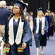 Graduate walking down the aisle 