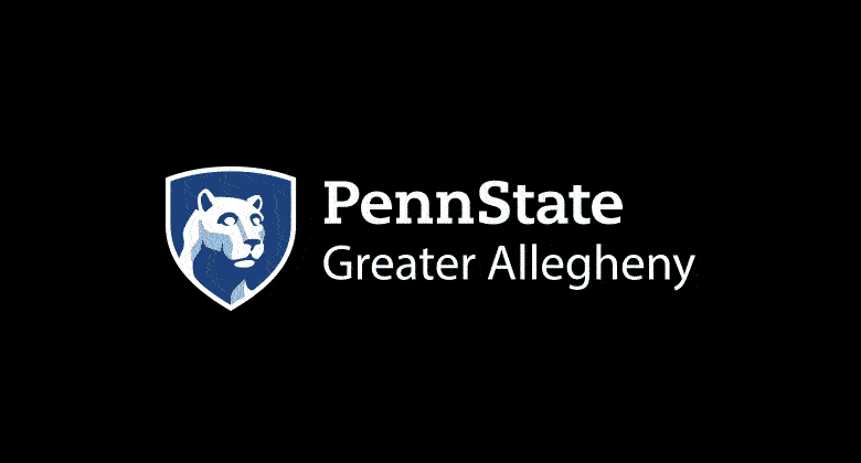 Penn State Logo with PA Map being seen 