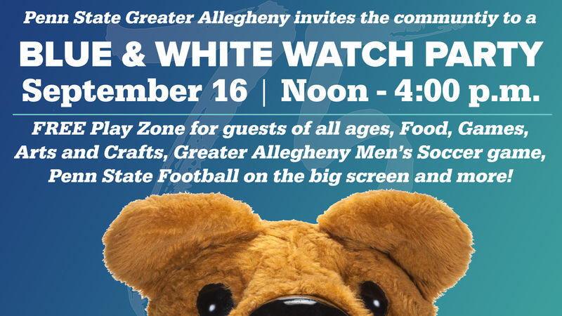 Blue & White Watch Party - Invitation Graphic