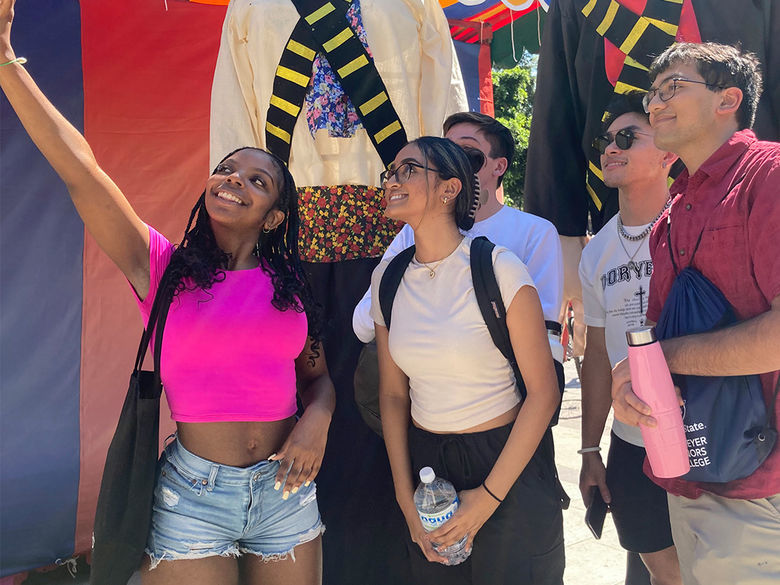 students taking a selfie in Mexico