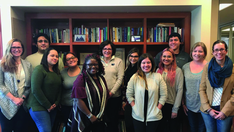 Students from UPR-M welcomed to Penn State Greater Allegheny by staff and the chancellor.