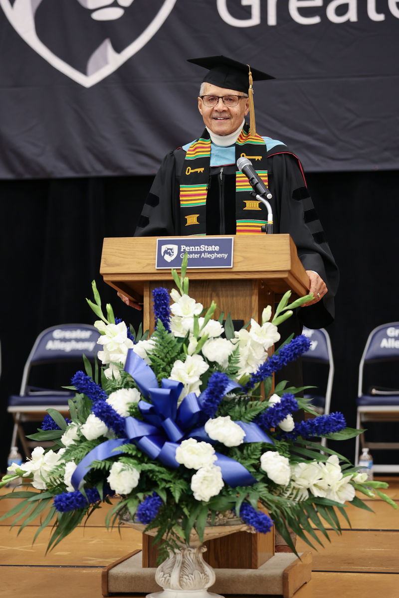 Penn State Greater Allegheny's Commencement Speaker and Grand Marshal, Dr. Anthony B. Mitchell Sr.