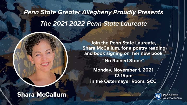 Poster for Penn State Laureate Shara McCallum