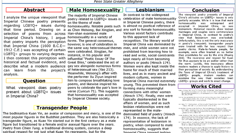 Research poster with 4 columns and 2 rows 
