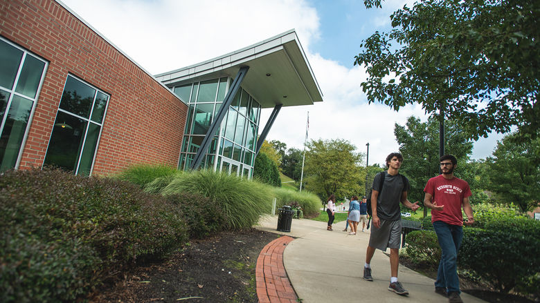 students walking on the Penn State Greater Allegheny campus