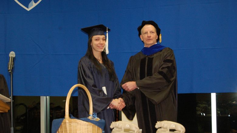 student with chancellor