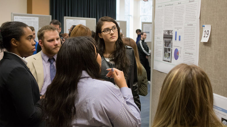 Penn State Greater Allegheny students present research at Teaching International & Honors Research Conference.