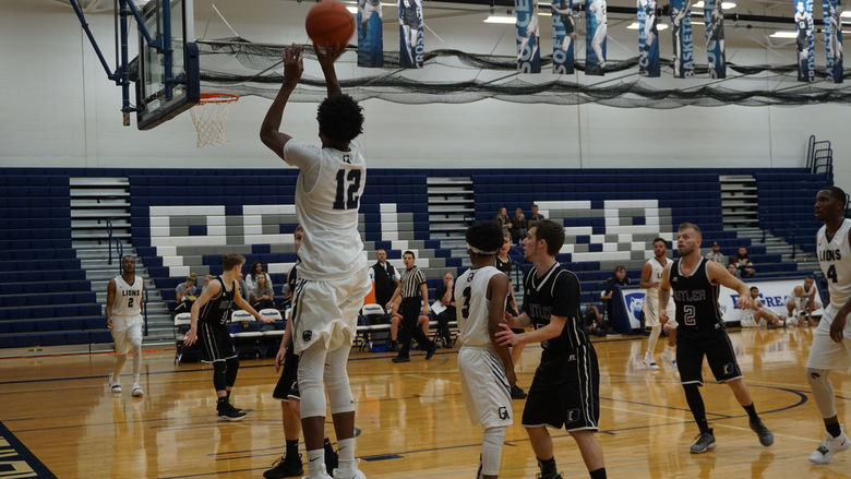 Basketball Player attempting to score