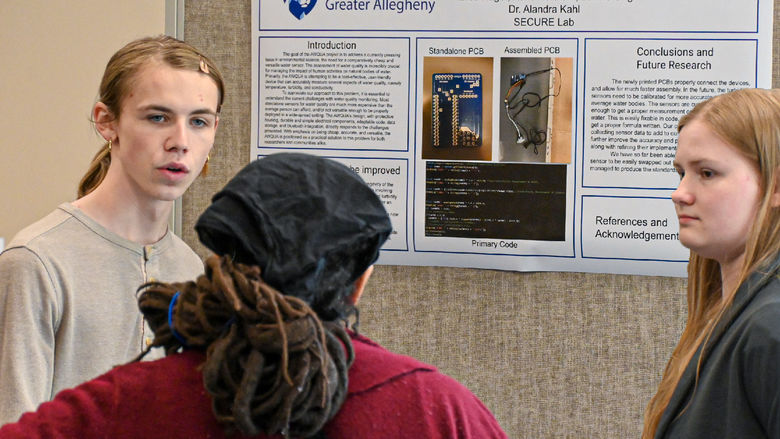 people talking about a water research project