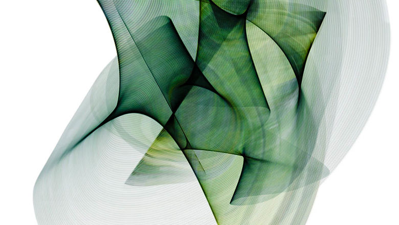 green swirl art
