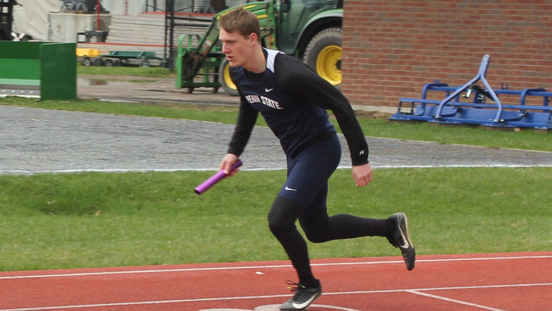 Man Running on a track