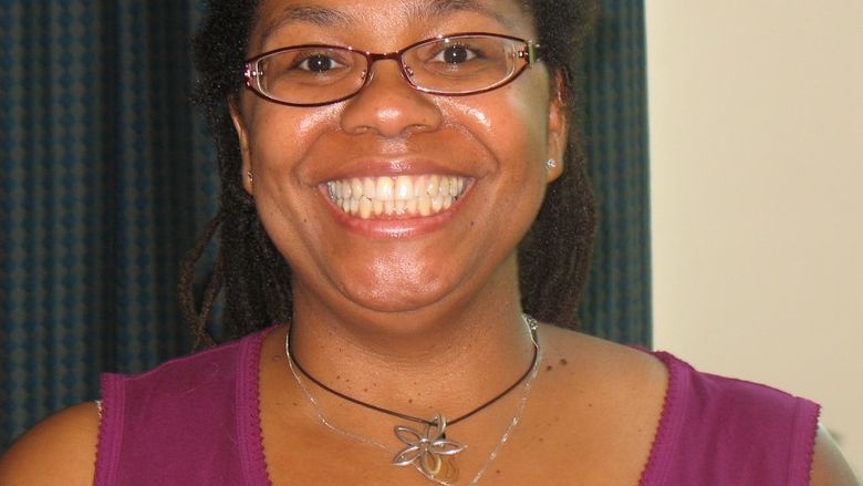 woman smiling
