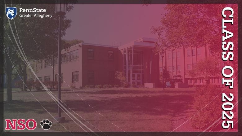 Main building with text - class of 2025