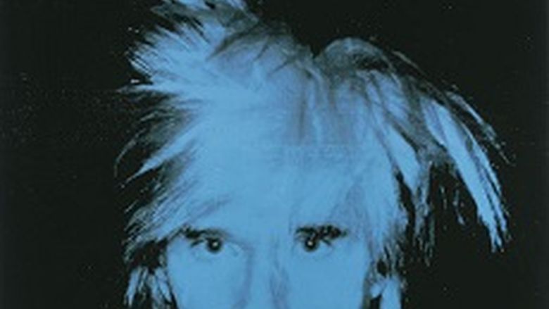 blue faced andy warhol