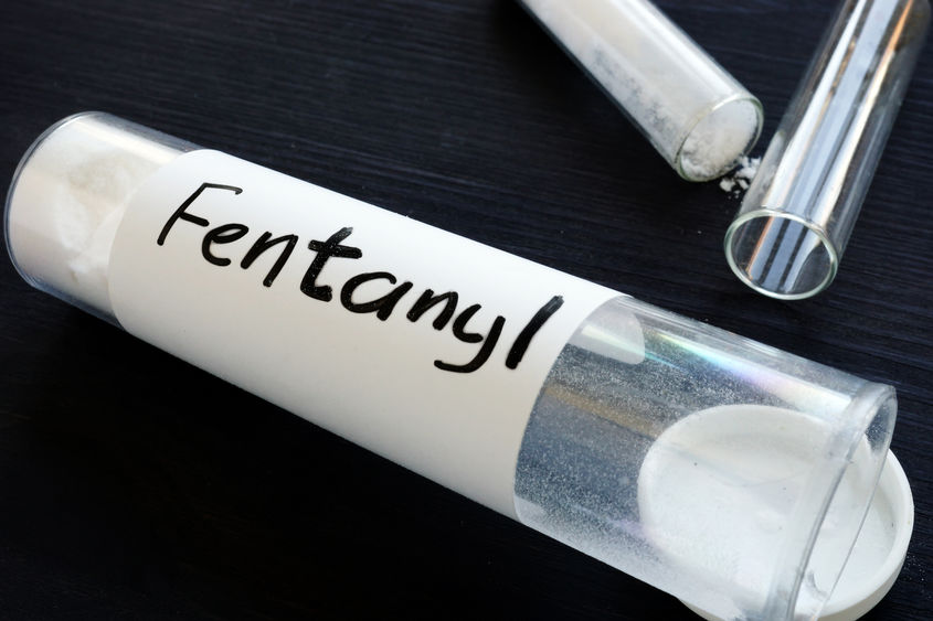 vial and power marked fentanyl