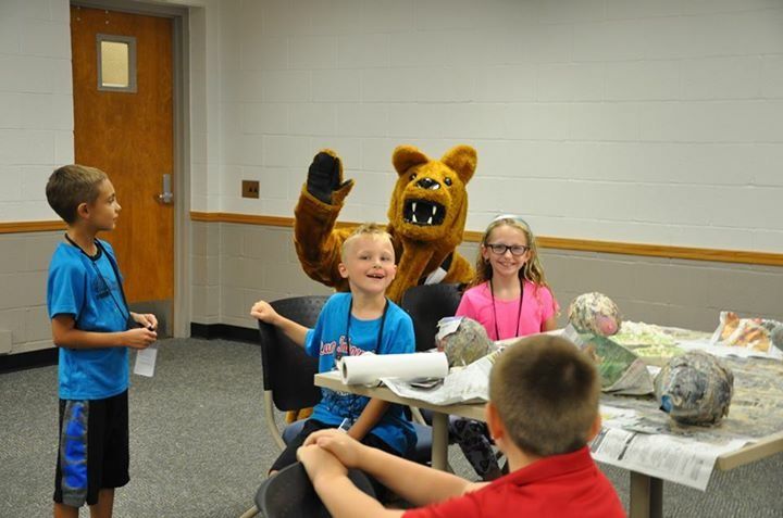 Nittany lion and kids