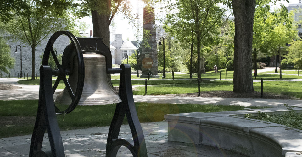 Old Main Bell Looking Toward The Mall